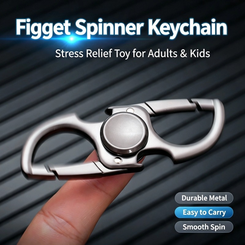 Keychain Multi Tool - Metalen fidget spinner karabijnhaak multitool outdoor