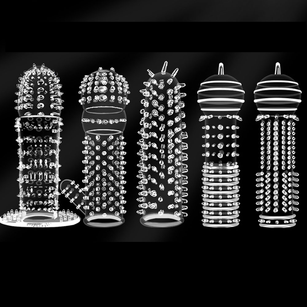 Men'S Vegan Accessories - 5 soorten getextureerde penismouwen voor verbeterde