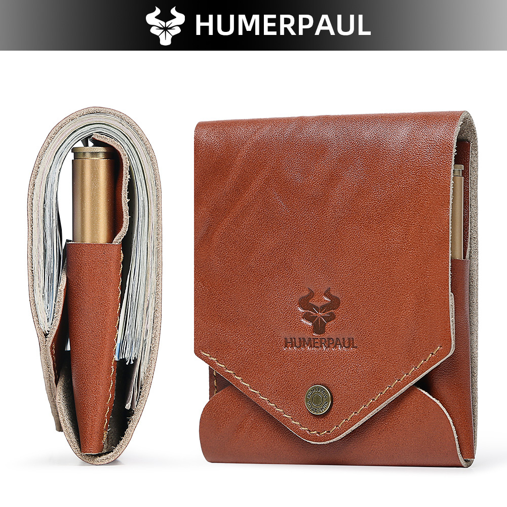 Coin Holder Men - Vintage lederen korte portemonnee RFID multifunctionele