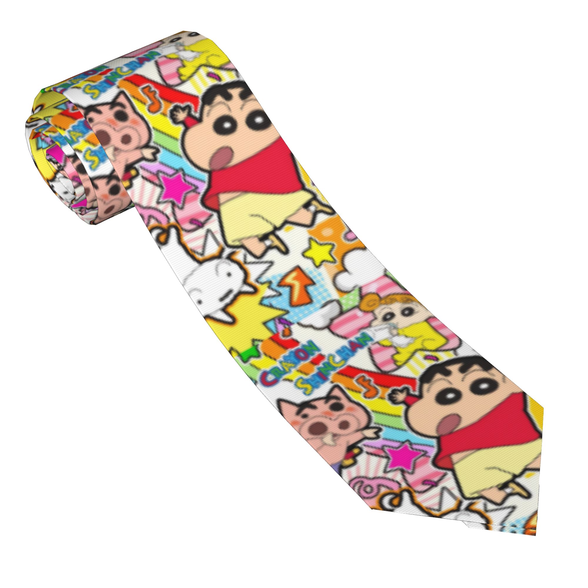 Men'S Accessories In The 90S - Shinchans 90s Cartoon Stropdassen Heren Polyester