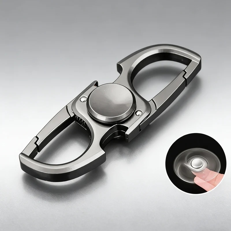 Keychain Multi Tool - Metalen vingertop-spinner fidget toy, multifunctioneel EDC-tool