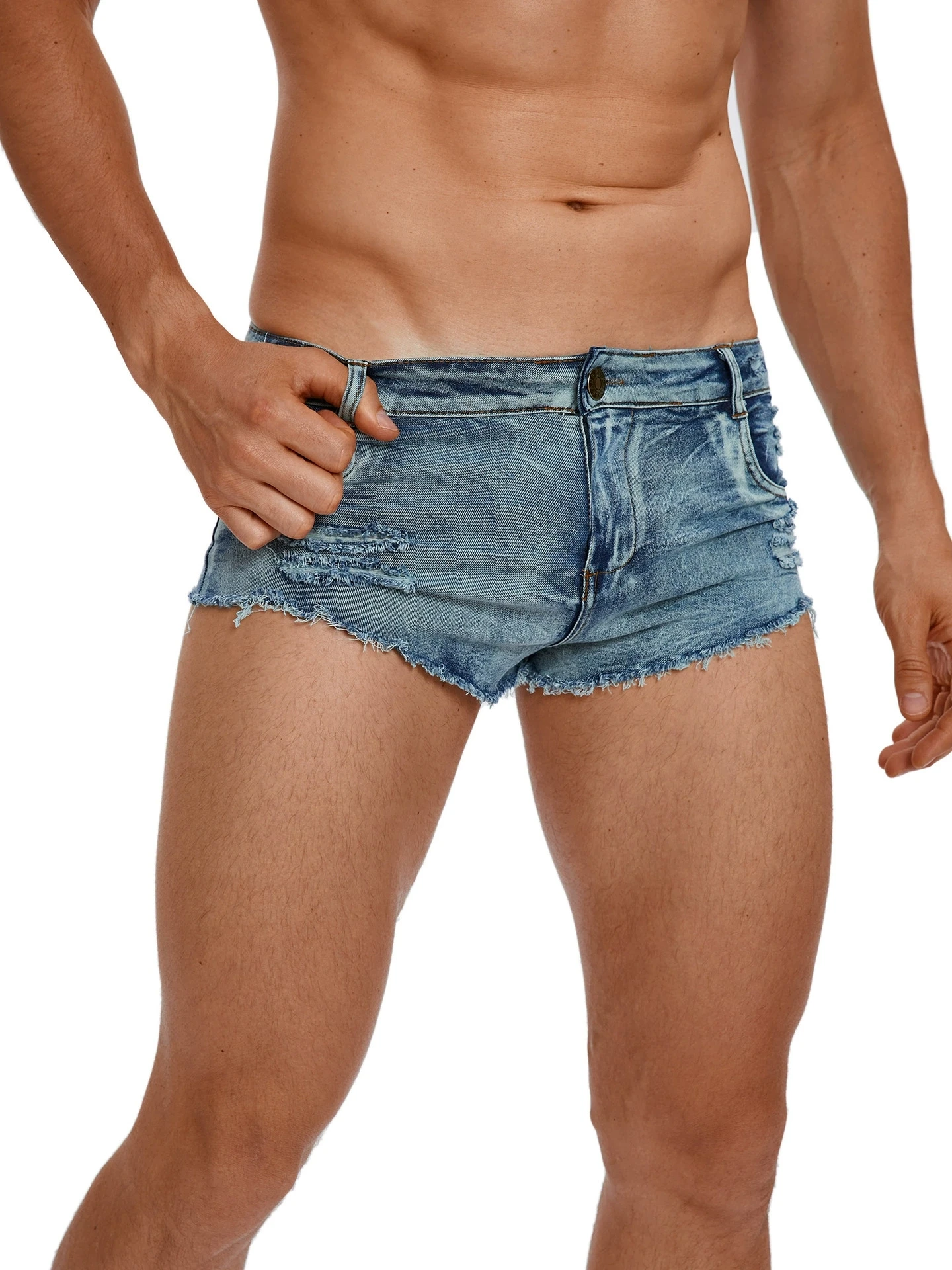 Men'S Accessories Clothing - Heren jeansshorts met lage taille, modezak,