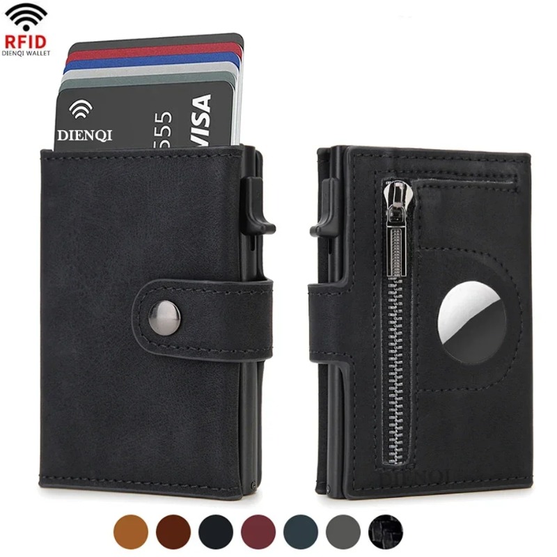 2 stuks vintage PU RFID-blokke - Coin Holder Men recensie en prijs