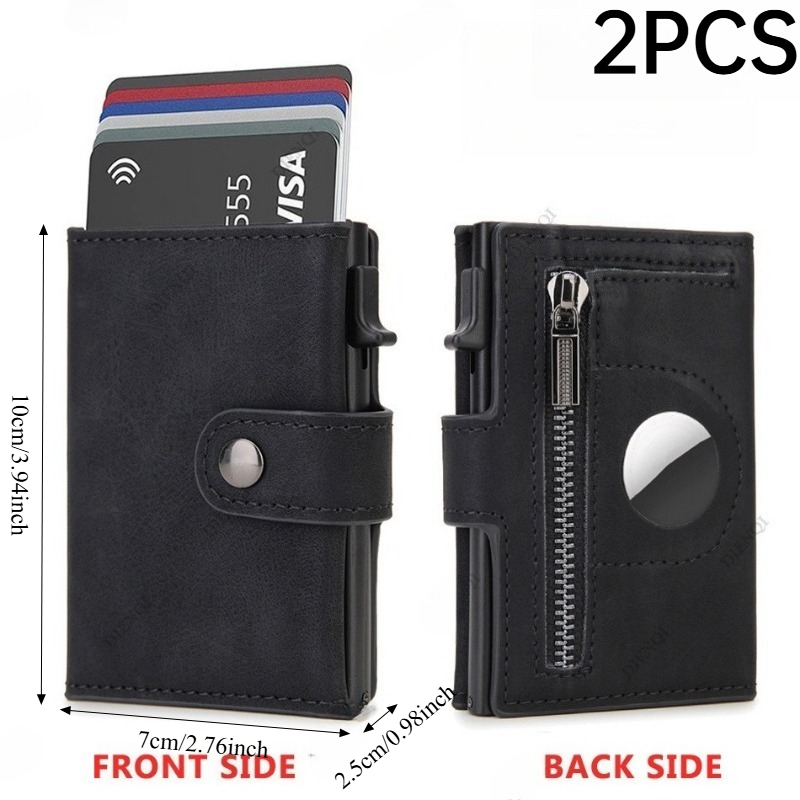 2 stuks vintage PU RFID-blokke - Coin Holder Men recensie en prijs