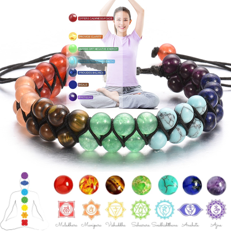 Dubbellaags 7-chakra armbanden - Men Accessories India recensie en prijs