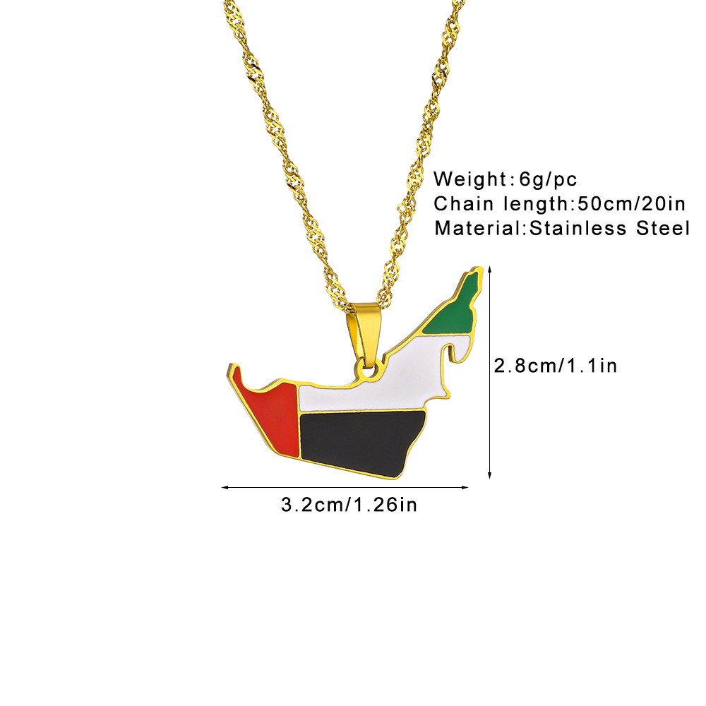 Emaille ketting met een kaart  - Men Accessories Uae recensie en prijs