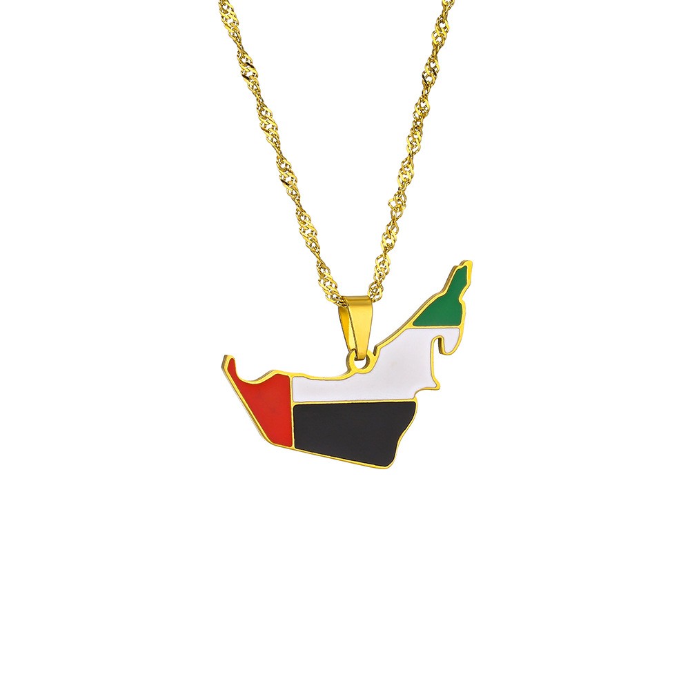Emaille ketting met een kaart  - Men Accessories Uae recensie en prijs