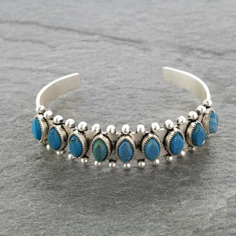 Vintage Tibet Turquoise Armban - Men Accessories India recensie en prijs