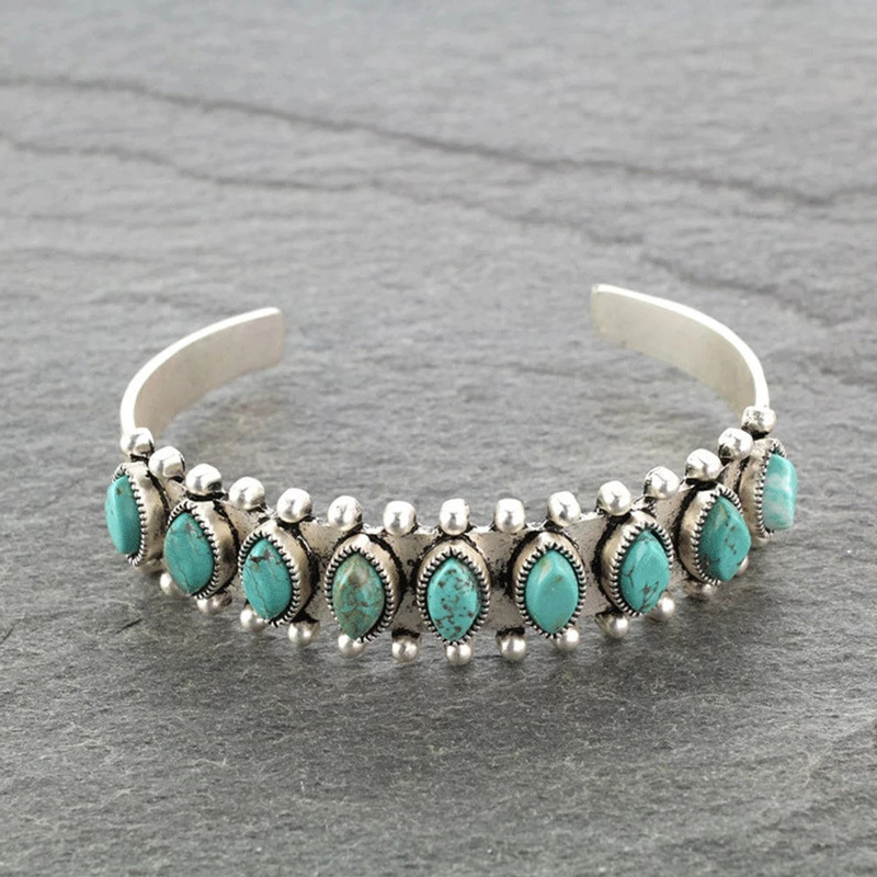 Vintage Tibet Turquoise Armban - Men Accessories India recensie en prijs