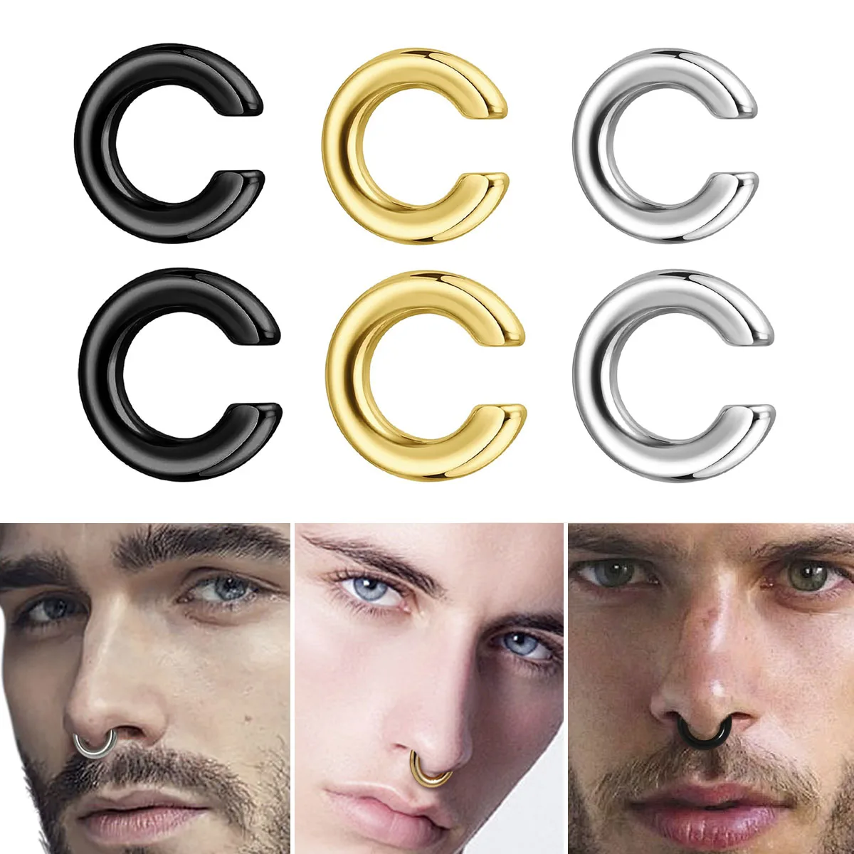 1 stuk Exaggerated C-vormige n - Men Accessories Ring recensie en prijs